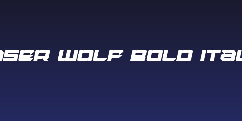 Laser Wolf Bold Italic Social Header