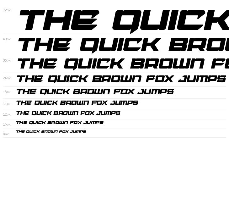 Laser Wolf Bold Italic Waterfall