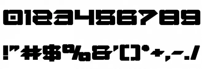 Laser Wolf Bold Font OTHER CHARS