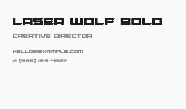 Laser Wolf Bold Business Card