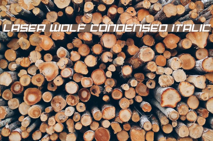Laser Wolf Condensed Italic Font examples