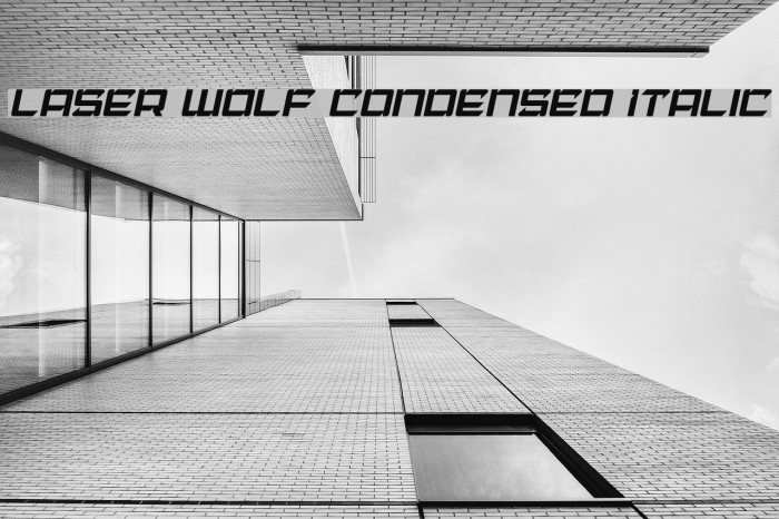 Laser Wolf Condensed Italic Font examples