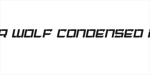 Laser Wolf Condensed Italic Logo