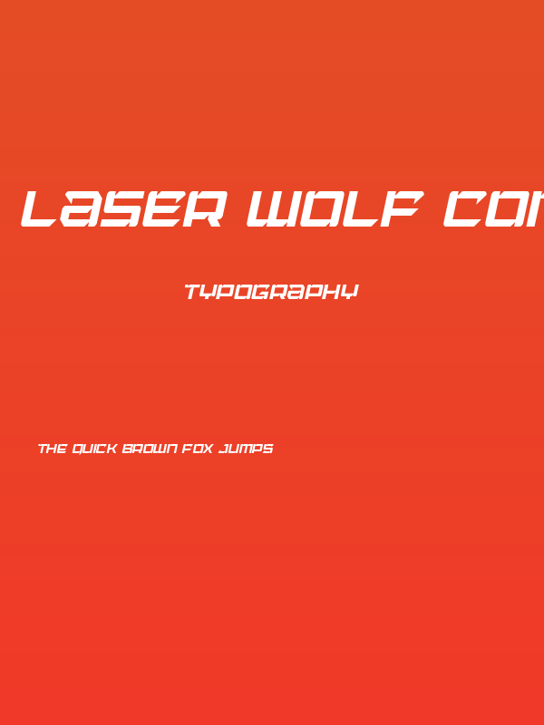 Laser Wolf Condensed Italic Poster