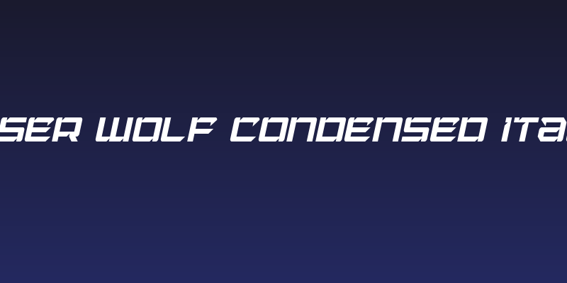 Laser Wolf Condensed Italic Social Header
