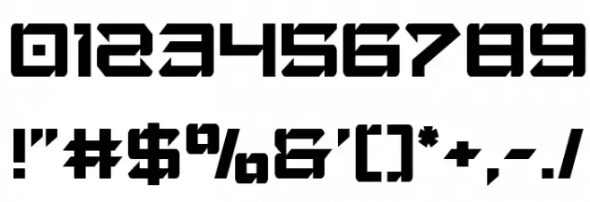 Laser Wolf Condensed Font OTHER CHARS