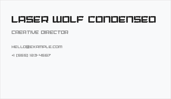 Laser Wolf Condensed Business Card