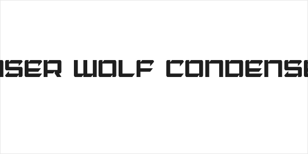 Laser Wolf Condensed Logo