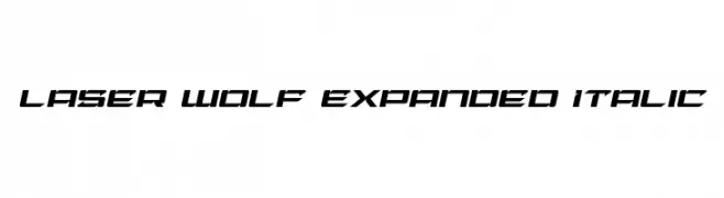 Laser Wolf Expanded Italic  Скачать бесплатные шрифты