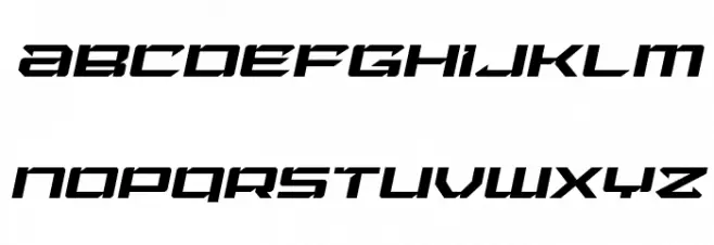 Laser Wolf Expanded Italic Schriftart Groß