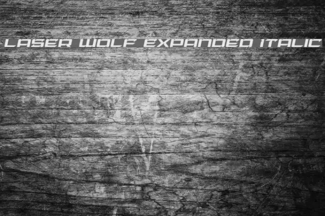 Laser Wolf Expanded Italic Example 1