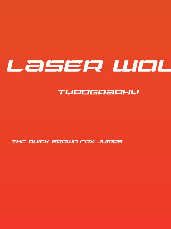 Laser Wolf Expanded Italic Poster