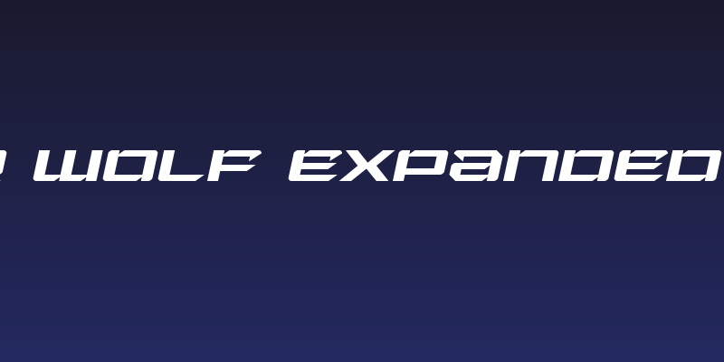 Laser Wolf Expanded Italic Social Header