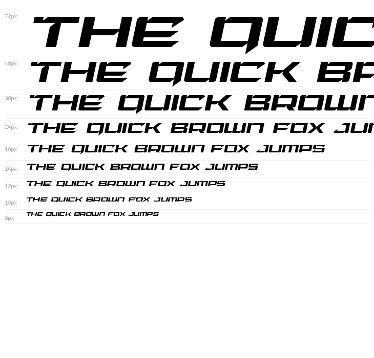 Laser Wolf Expanded Italic Waterfall