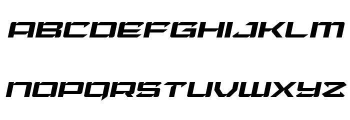 Laser Wolf Expanded Italic Font LOWERCASE