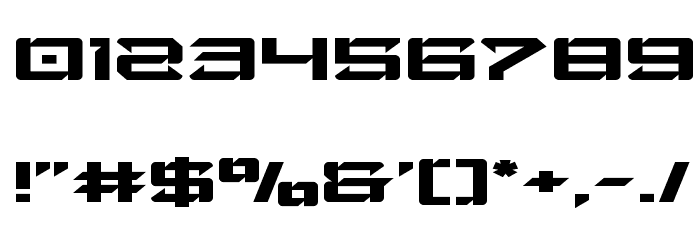 Laser Wolf Expanded Font OTHER CHARS