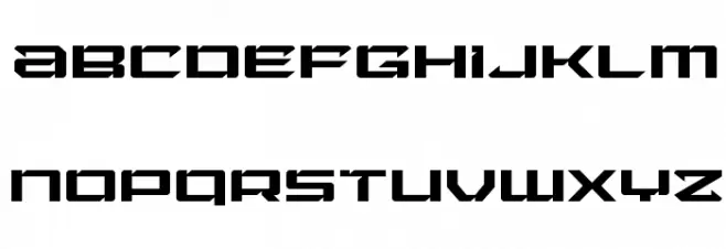 Laser Wolf Expanded Schriftart Groß