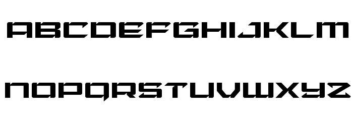 Laser Wolf Expanded Font LOWERCASE