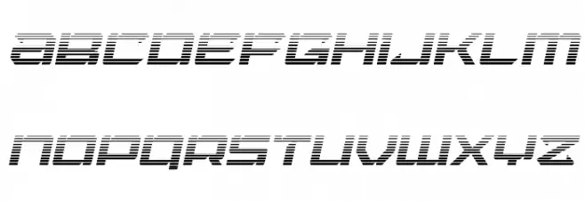 Laser Wolf Gradient Italic Font UPPERCASE