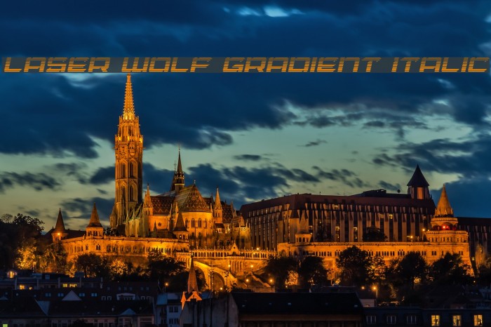 Laser Wolf Gradient Italic Font examples