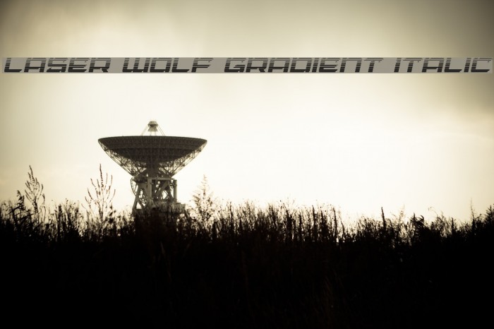 Laser Wolf Gradient Italic Font examples