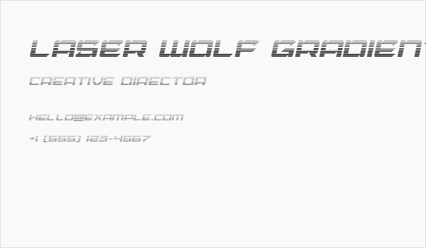 Laser Wolf Gradient Italic Business Card