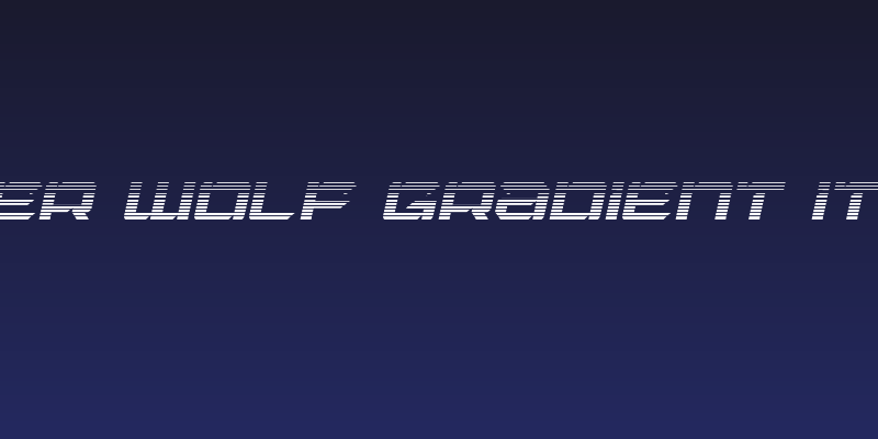 Laser Wolf Gradient Italic Social Header