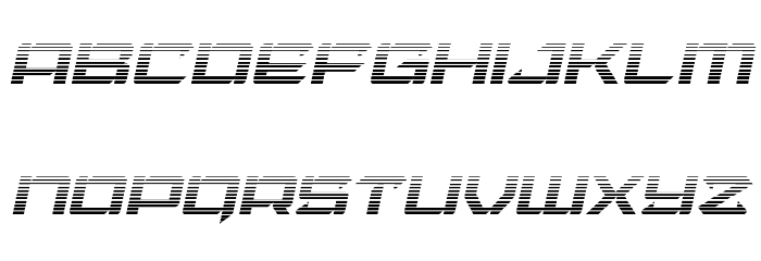 Laser Wolf Gradient Italic Font LOWERCASE