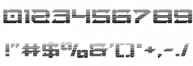 Laser Wolf Gradient Font OTHER CHARS