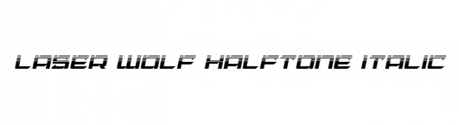 Laser Wolf Halftone Italic  Скачать бесплатные шрифты