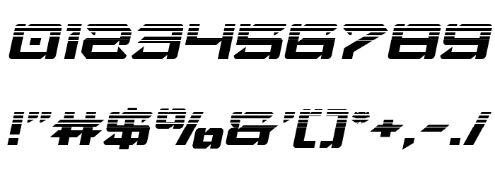 Laser Wolf Halftone Italic Font OTHER CHARS