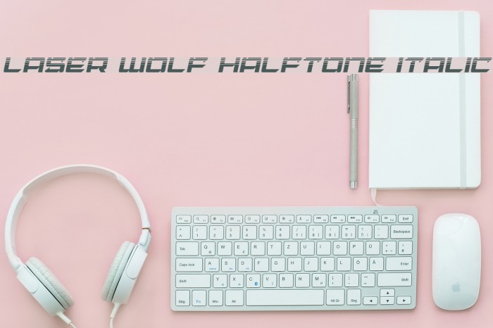 Laser Wolf Halftone Italic Font examples