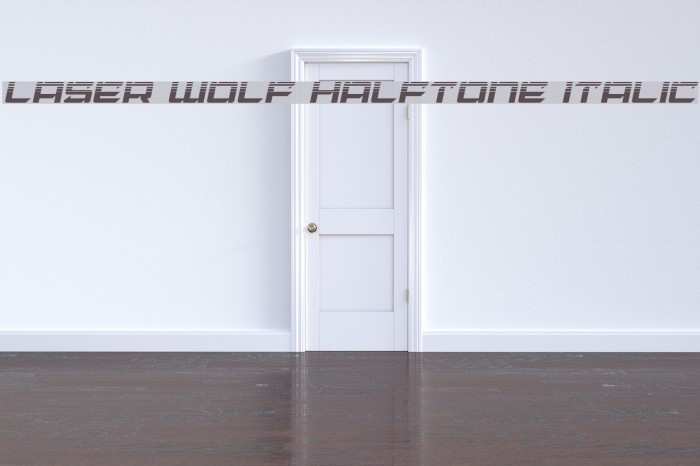 Laser Wolf Halftone Italic Font examples