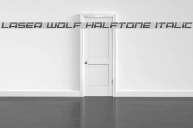 Laser Wolf Halftone Italic Example 3