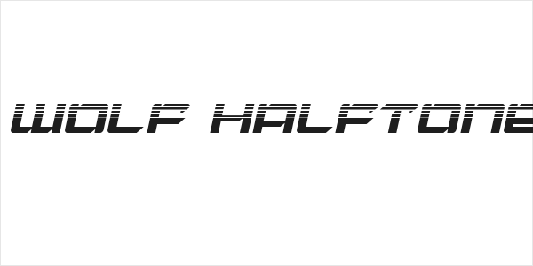 Laser Wolf Halftone Italic Logo