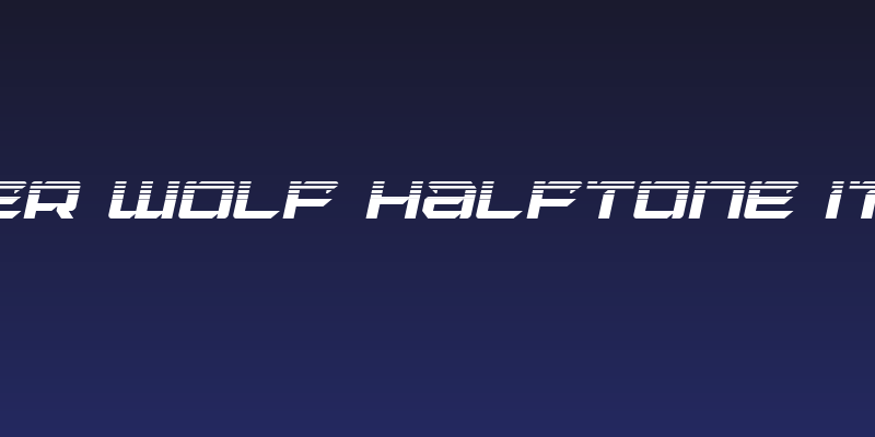 Laser Wolf Halftone Italic Social Header
