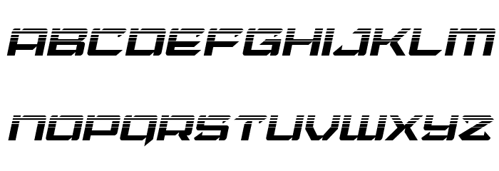 Laser Wolf Halftone Italic Font LOWERCASE