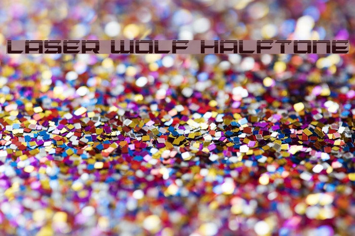 Laser Wolf Halftone Font examples