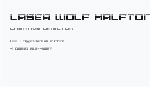 Laser Wolf Halftone Business Card