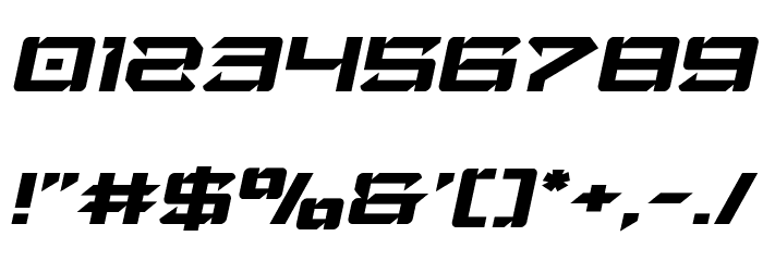 Laser Wolf Italic Font OTHER CHARS