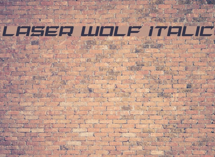 Laser Wolf Italic Font examples