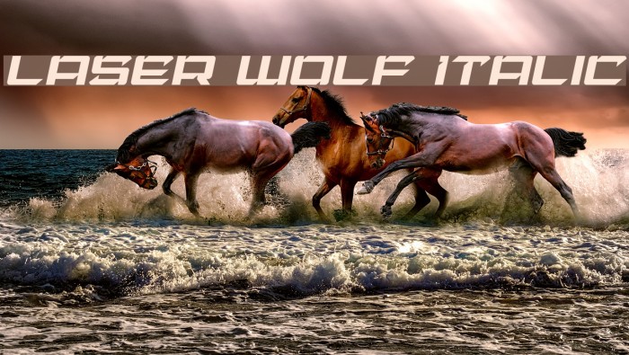 Laser Wolf Italic Font examples