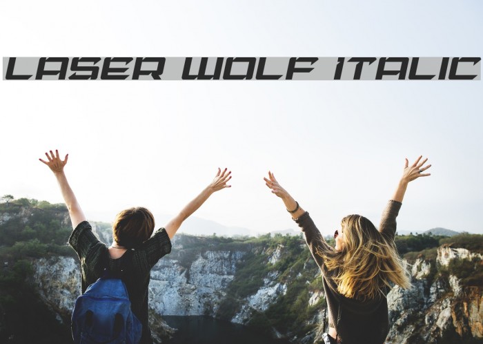 Laser Wolf Italic Font examples