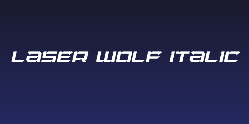 Laser Wolf Italic Social Header