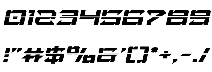 Laser Wolf Laser Italic Font OTHER CHARS