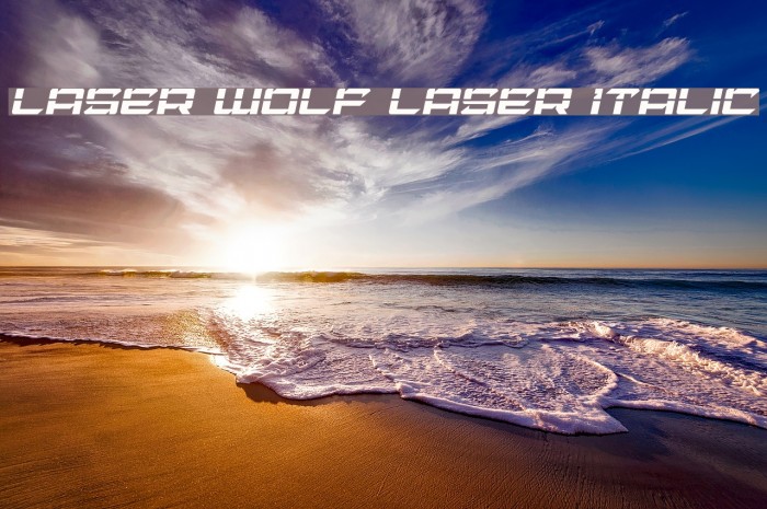 Laser Wolf Laser Italic Font examples