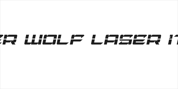 Laser Wolf Laser Italic Logo