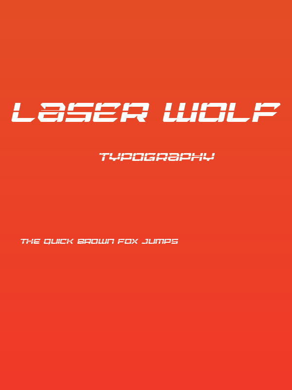 Laser Wolf Laser Italic Poster