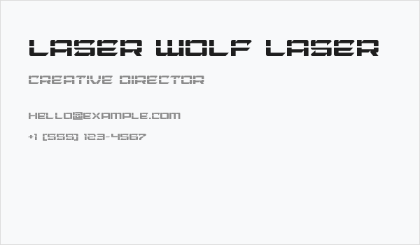Laser Wolf Laser Business Card