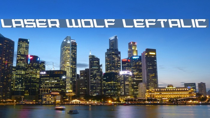 Laser Wolf Leftalic Font examples